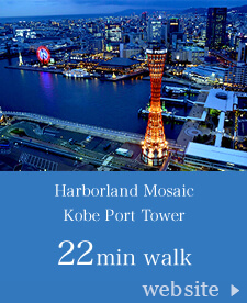 Harborland Mosaic Kobe Port Tower 10min walk