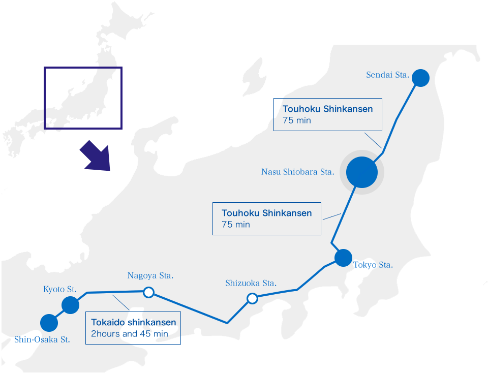 Nasu Onsen Access Map