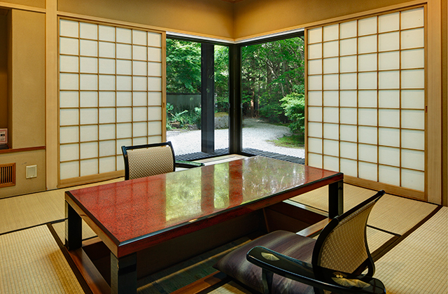 那須温泉 山楽の上級和室にご宿泊頂くお客様専用のお食事茶屋